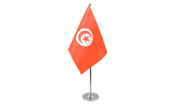 Tunisia Satin Table Flag